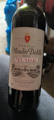 Bordéus Saint-Estèphe Chateau Moulin Delille 2012