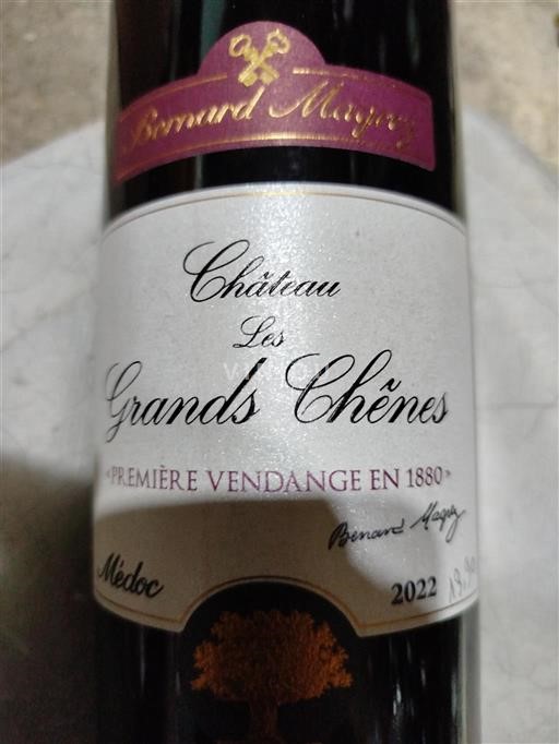Bordeaux Médoc Château Les Grands Chênes Première Vendange en 1880 2022