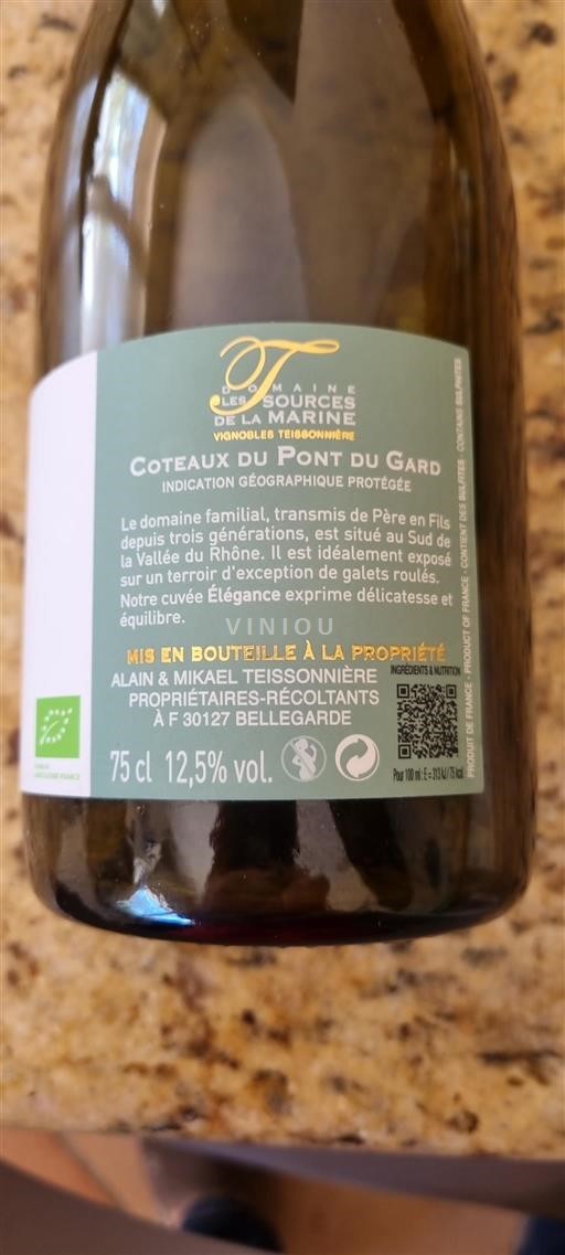 Languedoc ja Roussillon Gardinsillan rinteet Domaine Les Sources de la Marine Élégance 2024