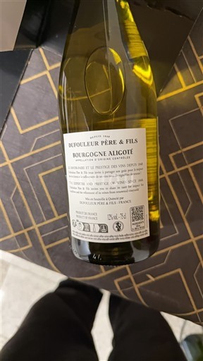 Bourgogne Bourgogne-aligoté Dufouleur Père & Fils Non Millésimé