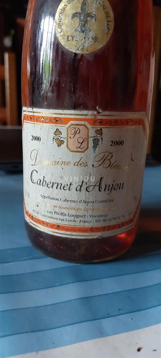 Loire Valley Cabernet d'Anjou Domaine Des Bleuces 2000