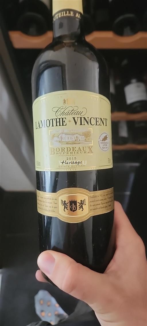 Bordeaux Bordeaux supérieur Château Lamothe Vincent Héritage 2015
