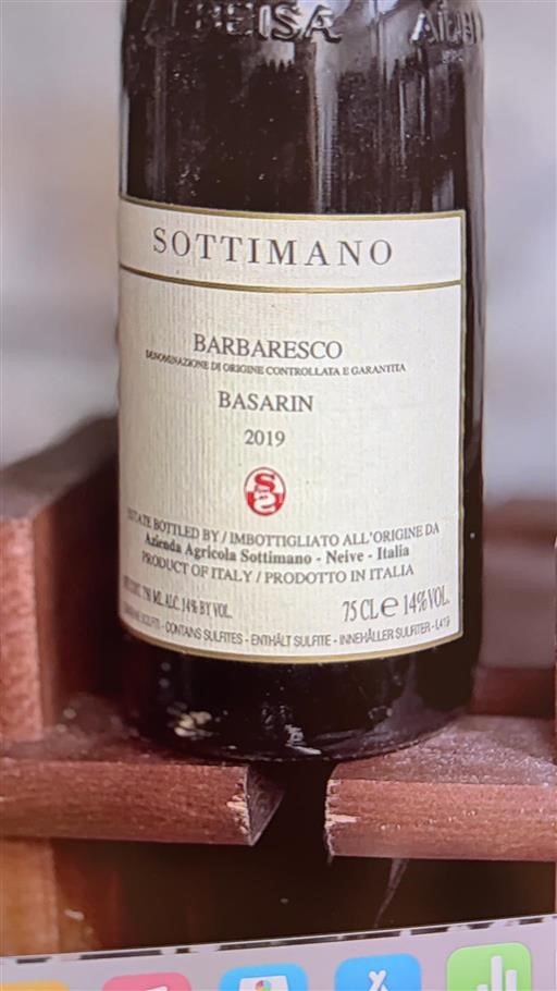 Piemonte Barbaresco Sottimano Basarin 2019