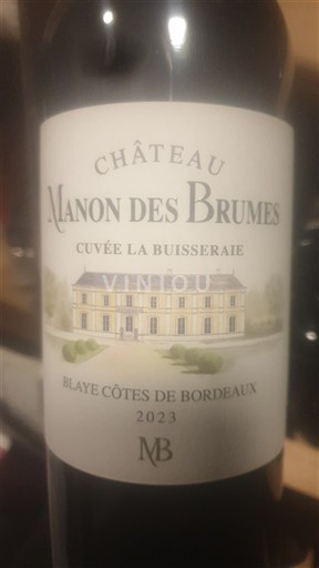Bordeaux Blaye-côtes-de-bordeaux Château Manon des Brumes La Buisseraie 2023