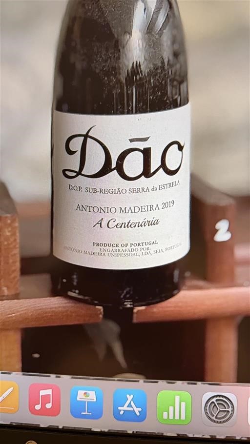 Portugal Dão Antonio Madeira A Centenária 2019