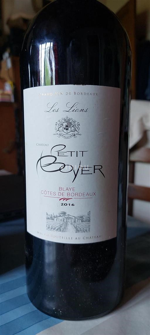 Bordeaux Blaye-côtes-de-bordeaux Château Petit Boyer Les Lions 2016