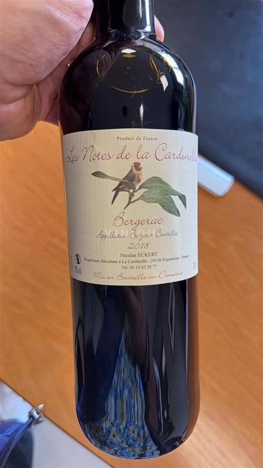 Jugozahod Bergerac La Cardinolle Les Notes de la Cardinolle 2018