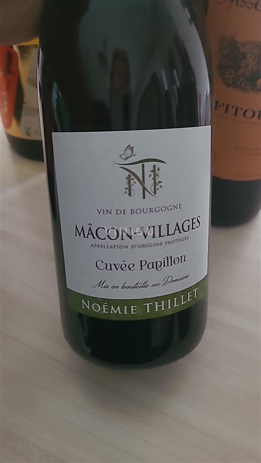 Vin Blanc sec Cuvée Papillon Noémie Thillet 2023 France Bourgogne Mâcon et mâcon-villages AOC
