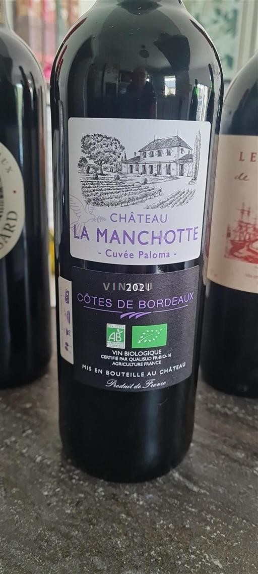 Burdeos Côtes-de-Bordeaux Château La Manchotte Paloma 2021