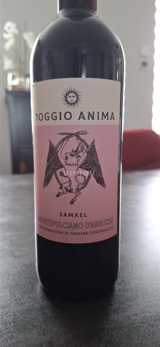 Abruzzo Wines Montepulciano d'Abruzzo Poggio Anima Samael Non-Vintage