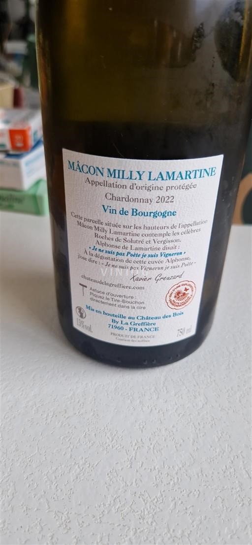 Borgoña Mâcon y Mâcon-villages La Greffière Alphonse 2022