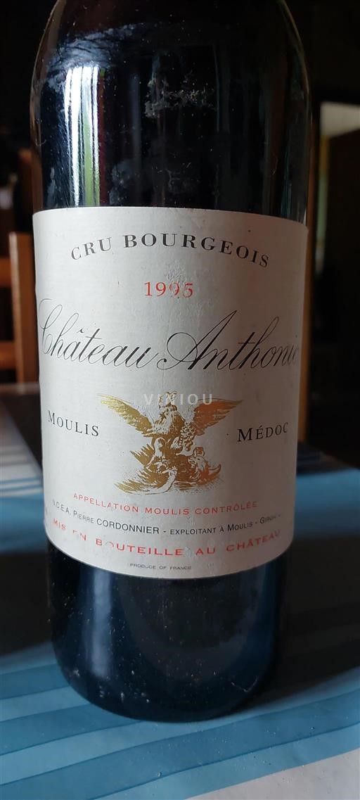 Bordeaux Ospecificerad Château Anthonic 1995