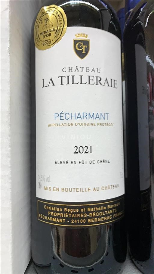 Zuidwest-Frankrijk Pécharmant Château La TilleraiE 2021