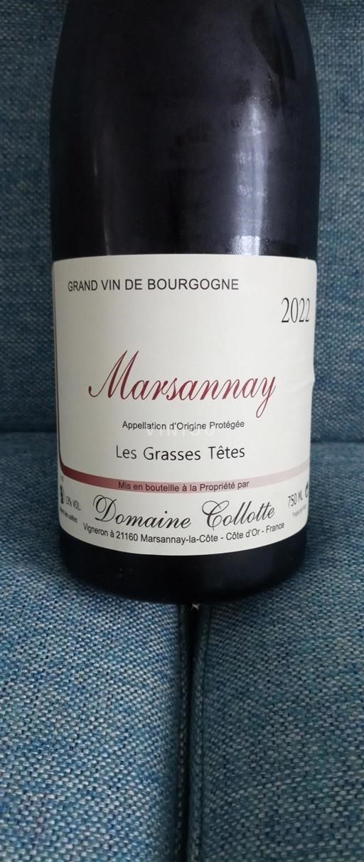 Bourgondië Marsannay Grand Cru Domaine Collotte Les Grasses Têtes 2022