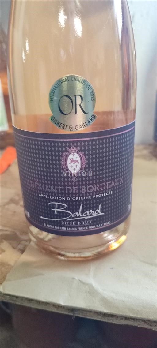 Bordeaux Crémant de Bordeaux Balard Rosé Brut Ohne Jahrgang