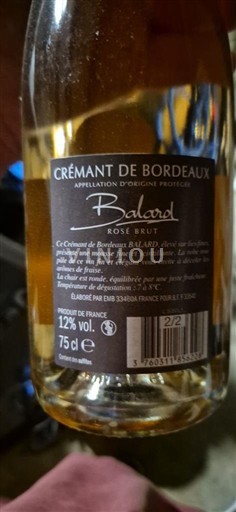 Bordeaux Crémant di Bordeaux Balard Rosé Brut Senza annata