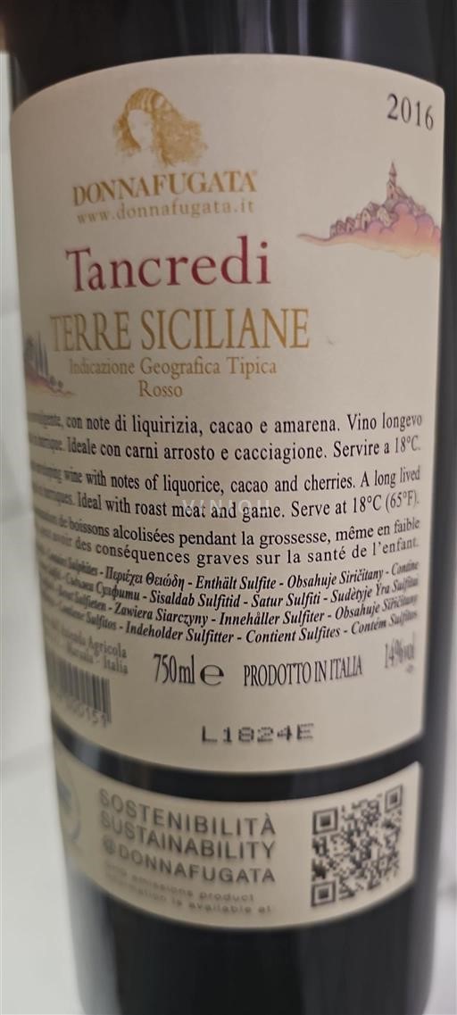 Wines of Sicily Unspecified Donnafugata Tancredi 2016