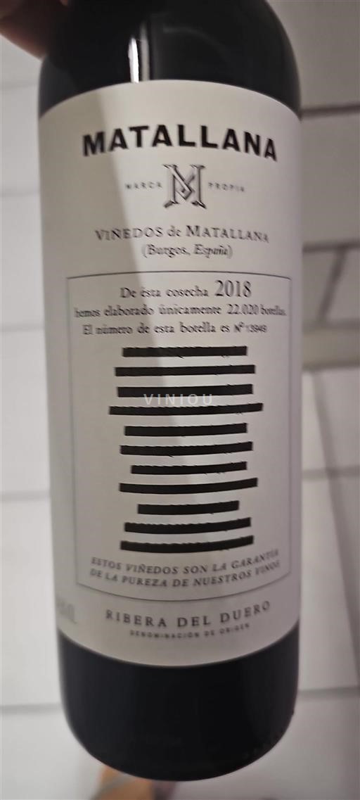 Castilien og León Ribera del Duero Viñedos de Matallana 2018
