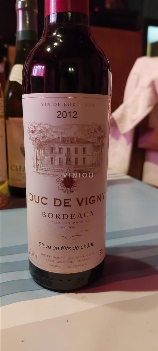 Bordeaux Duc de Vigny 2012