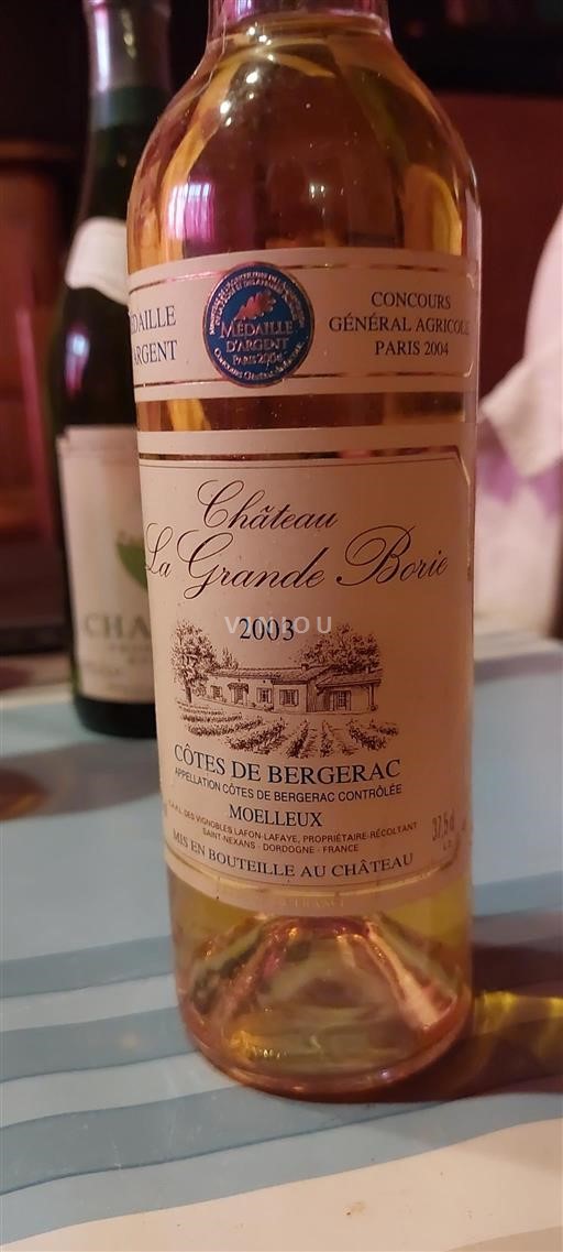 Sud-Ovest Côtes-de-bergerac Château La Grande Borie 2003