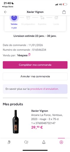 Vale do Ródano Ventoux Xavier Vignon Arcane La Force 2023