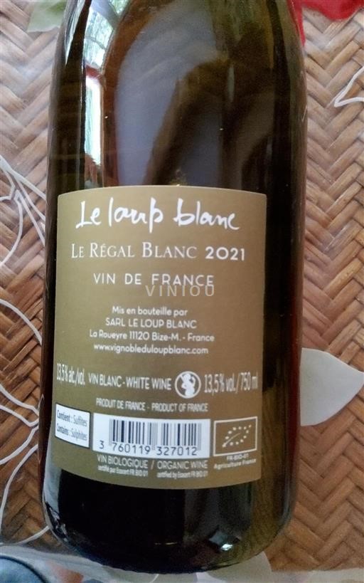 Languedoc Ikke specificeret Le Loup Blanc Le Régal Blanc 2021