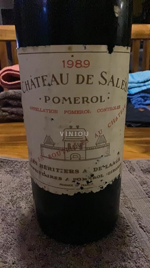 Bordeaux Pomerol Château Sales 1989