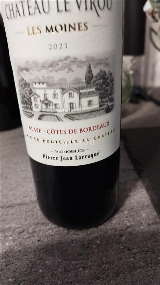 Burdeos Blaye-Côtes de Burdeos Château Le Virou Les Moines 2021