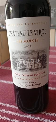 Bordeaux Blaye-Côtes-de-Bordeaux Château Le Virou Les Moines 2021