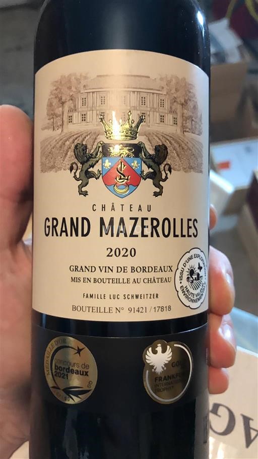 Bordeaux Château Grand Mazerolles 2020