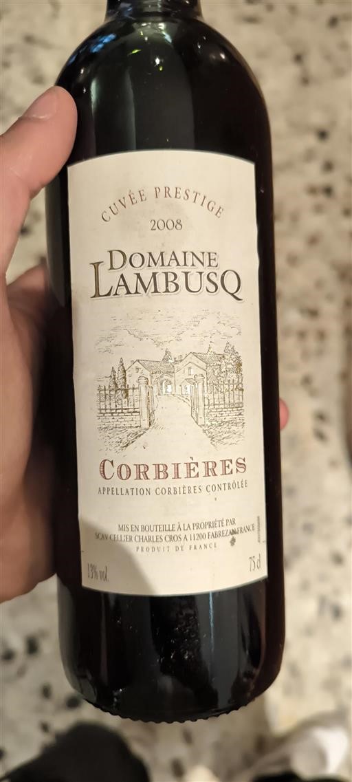 Langvedok Corbières Domaine Lambusq Prestige 2008