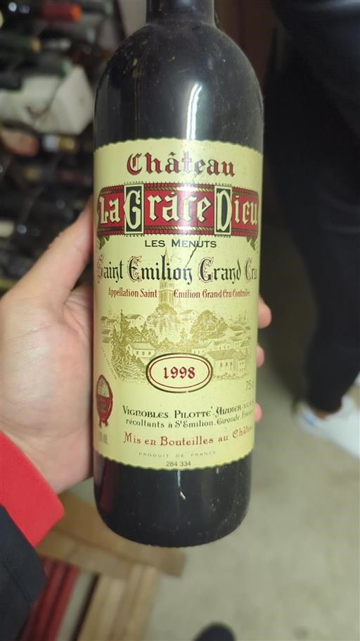 Bordeaux Saint-Émilion Grand Cru Château La Grâce Dieu Les Menuts 1998