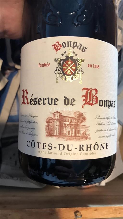Rhônedalen Côtes du Rhône Bonpas Réserve de Bonpas 2021