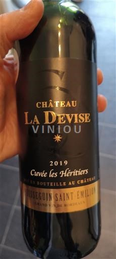 Burdeos Puisseguin-saint-émilion Château La Devise les Héritiers 2019