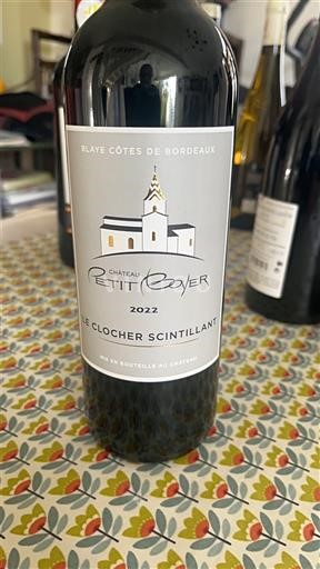 Burdeos Blaye-Côtes de Burdeos Château Petit Boyer Le Clocher Scintillant 2022