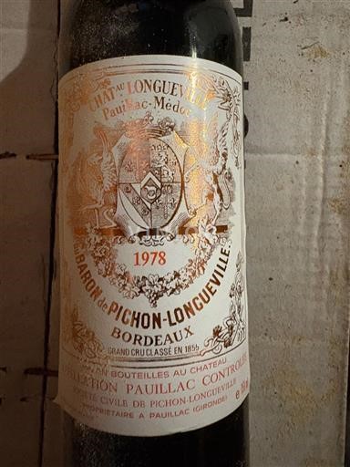 Bordeaux Pauillac Grand Cru Château Pichon Longueville Baron 1978