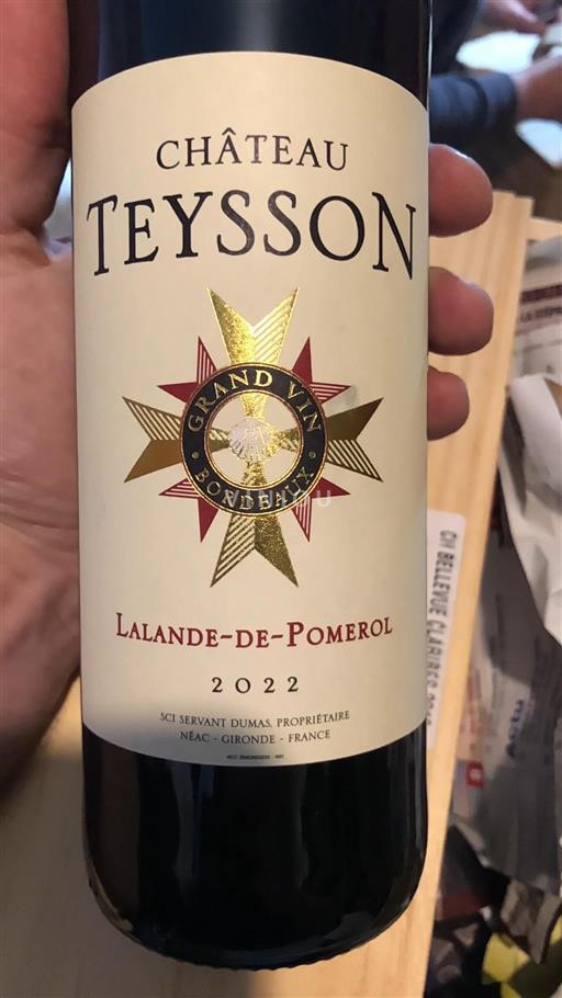 Bordeaux Lalande-de-Pomerol Château Teysson 2022