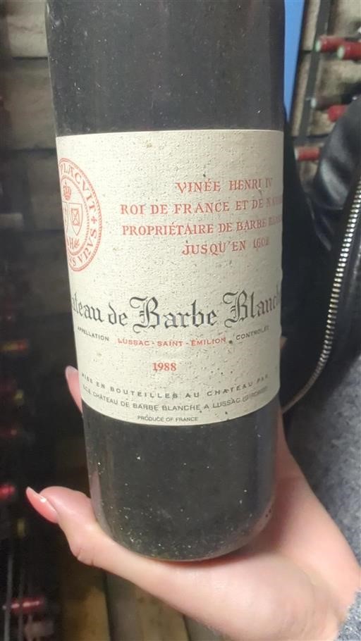 Bordéus Lussac-Saint-Émilion Château Barbe Blanche 1988