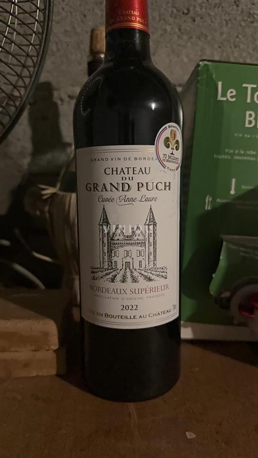 Burdeos Bordeaux superior Château Grand Puch Anne-Laure 2022