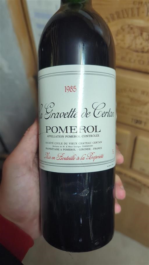 Bordeaux Pomerol Château Vieux Certan La Gravette de Certan 1985