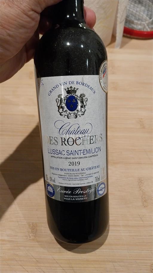 Bordeaux Lussac-saint-émilion Château Des Rochers Prestige 2019