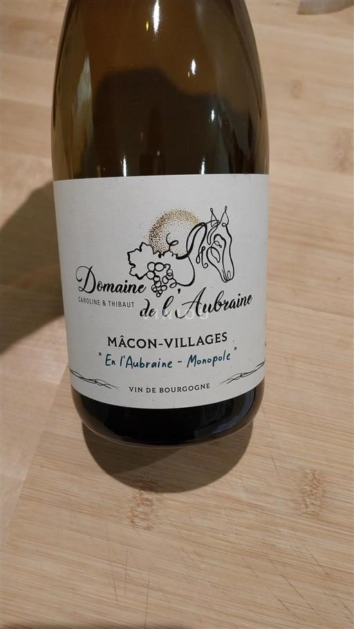 Borgoña Mâcon y Mâcon-villages Domaine L'Aubraine En l'Aubraine - Monopole 2023
