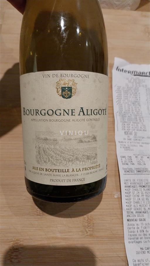 Borgoña Borgoña-Aligoté La Cave de Sainte-Marie La Blanche 2013