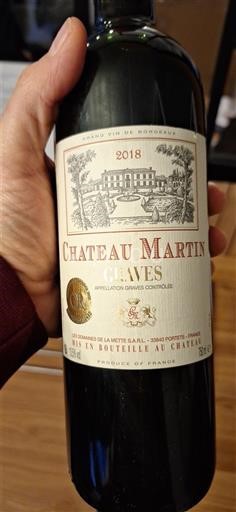 Bordeaux Graves Château Martin 2018