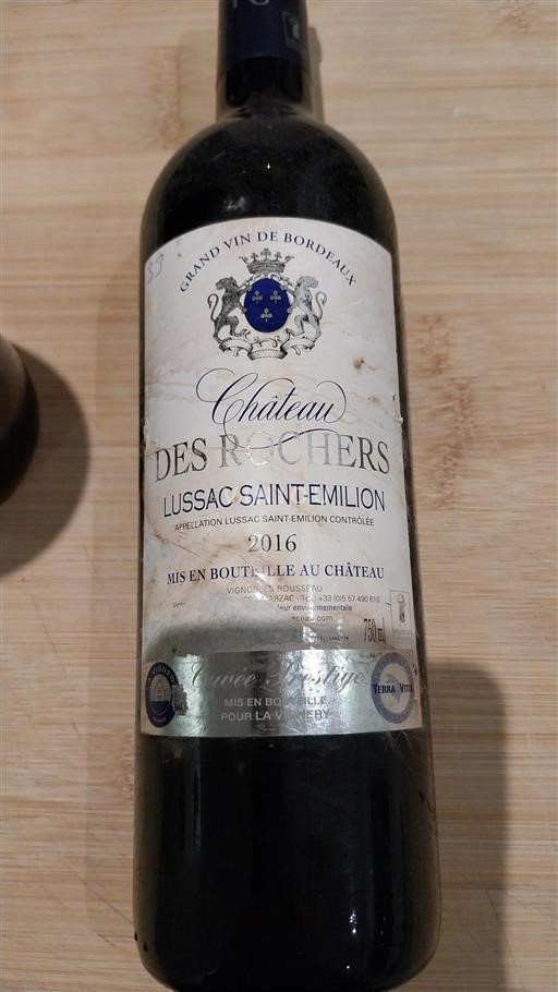 Bordeaux Lussac-saint-émilion Château Des Rochers Prestige 2017