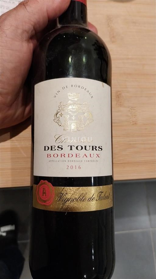 Bordeaux Chevalier des Tours 2016