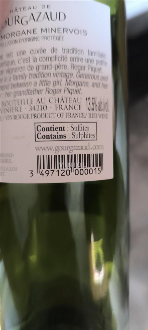 Languedoc Minervois Château Gourgazaud Morgane Icke årgångsbetecknad