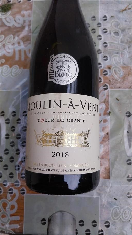 Beaujolais Moulin-à-vent Château Chénas Cœur de Granit 2018