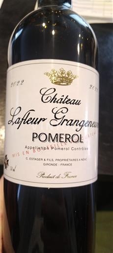 Bordoja Pomerol Château Lafleur Grangeneuve 2022