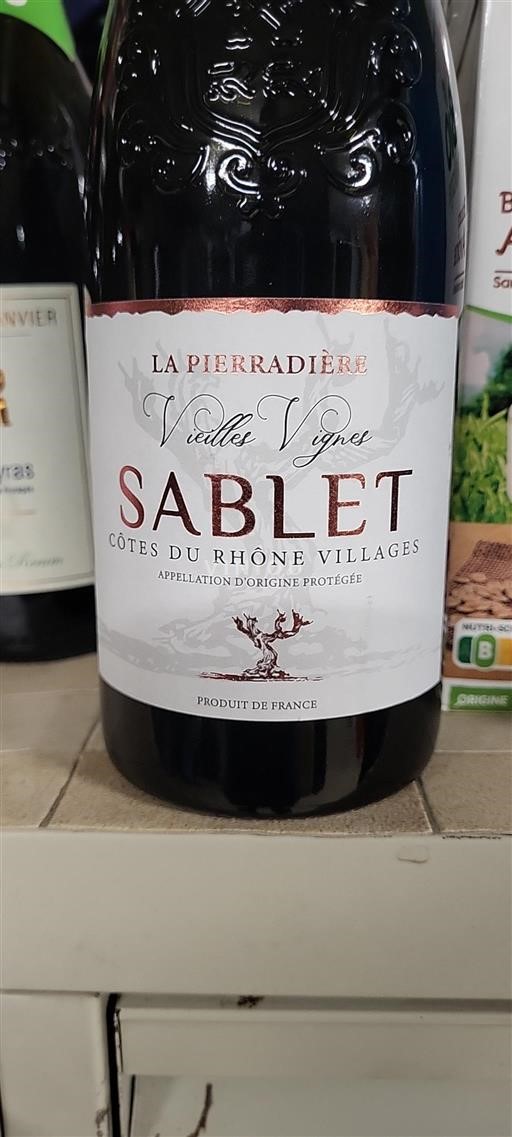 Rona dolina Côtes-du-Rhône-Villages La Pierradière SABLET Vieilles Vignes 2020